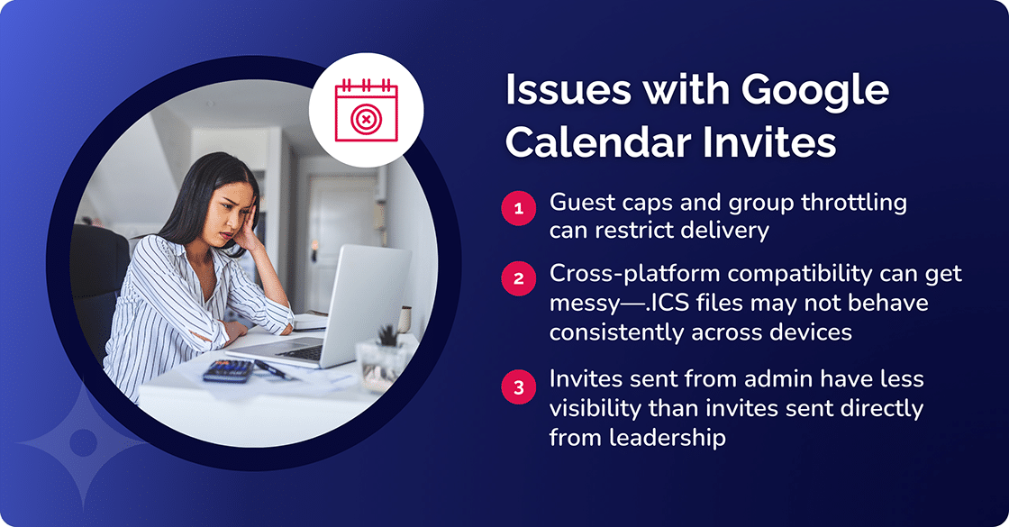 Issues with Google Calendar Invites