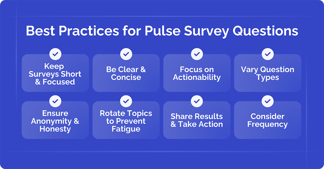 Best practices for pulse survey questions