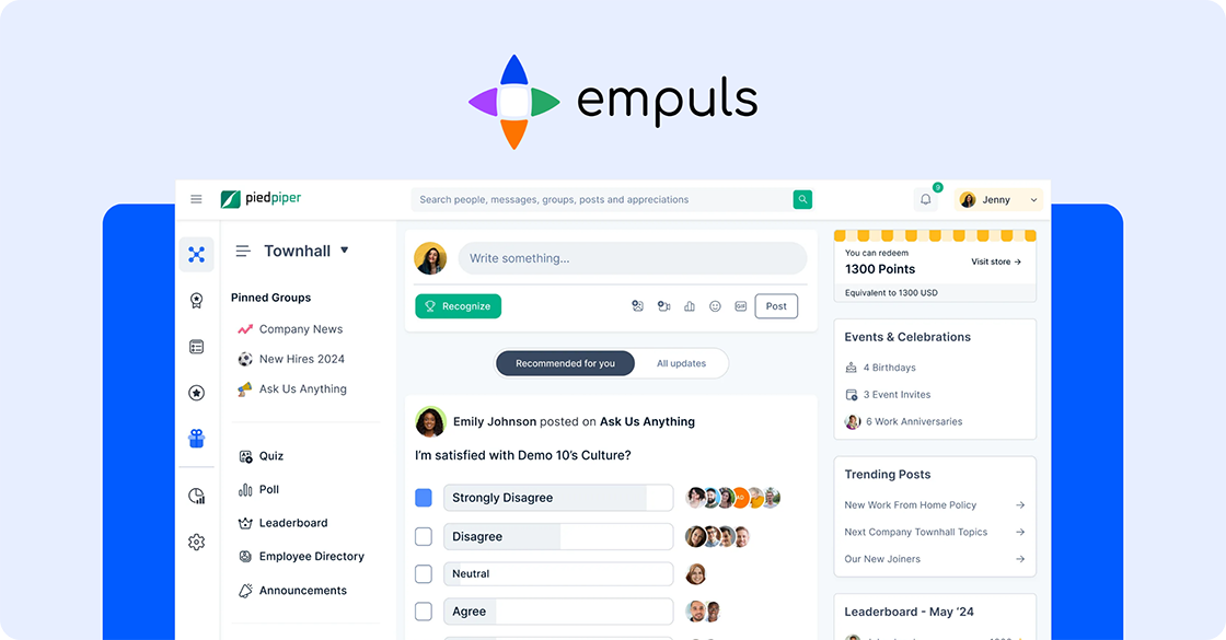 employee engagement software- empluls