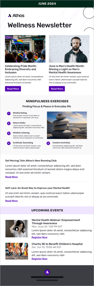 Wellbeing Digest Newsletter Template