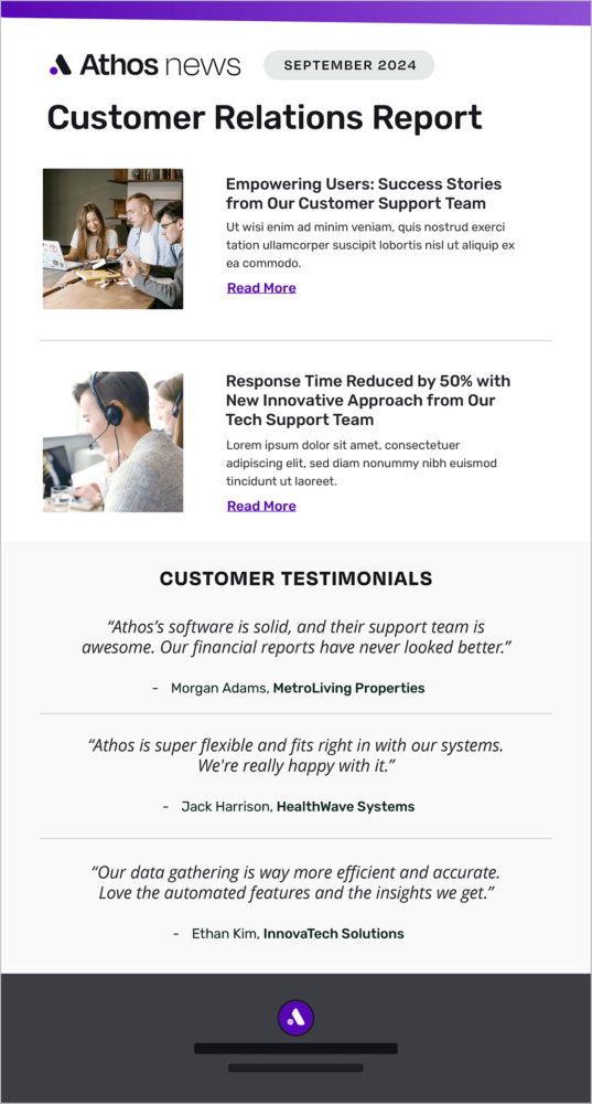 Client Celebration Newsletter Template