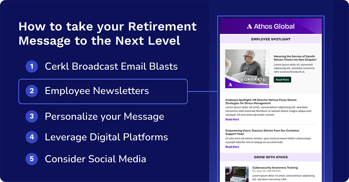 take your retirement message to the next level