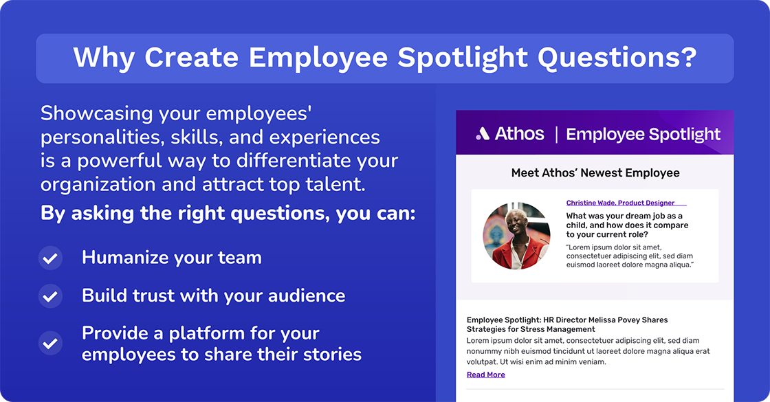 why create employee spotlight questions