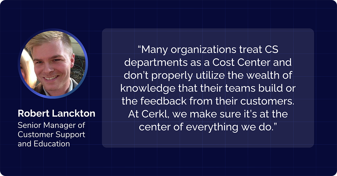 Robert Lanckton, Senior Manager of Customer Support and Education