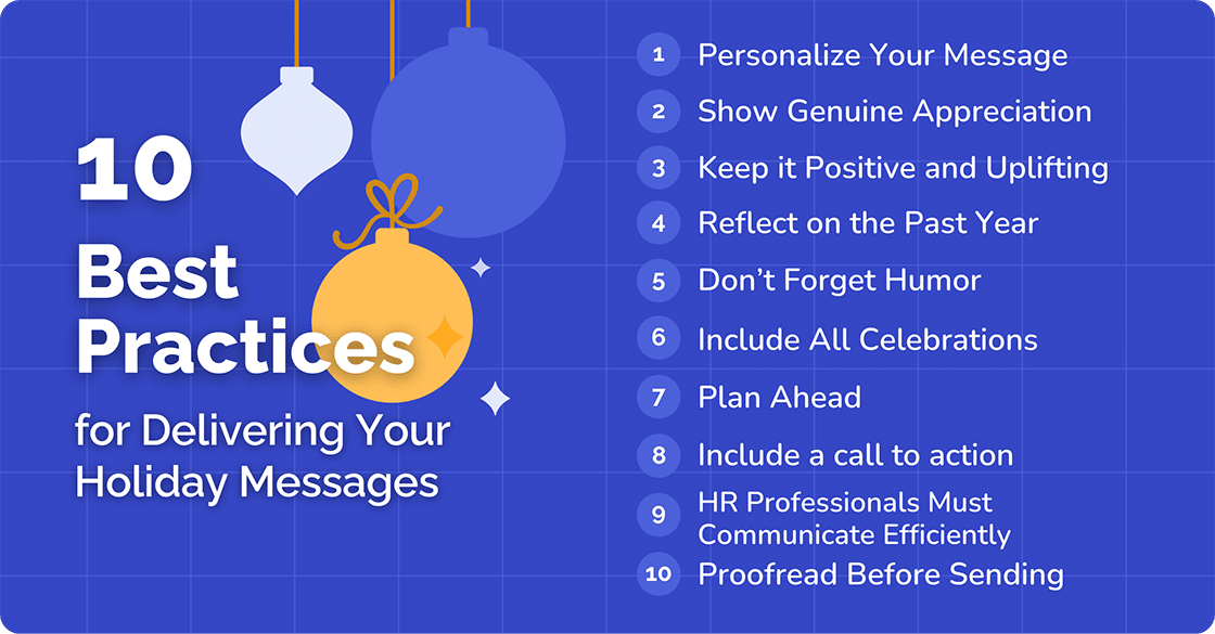 10 best practices for delivering your holiday messages