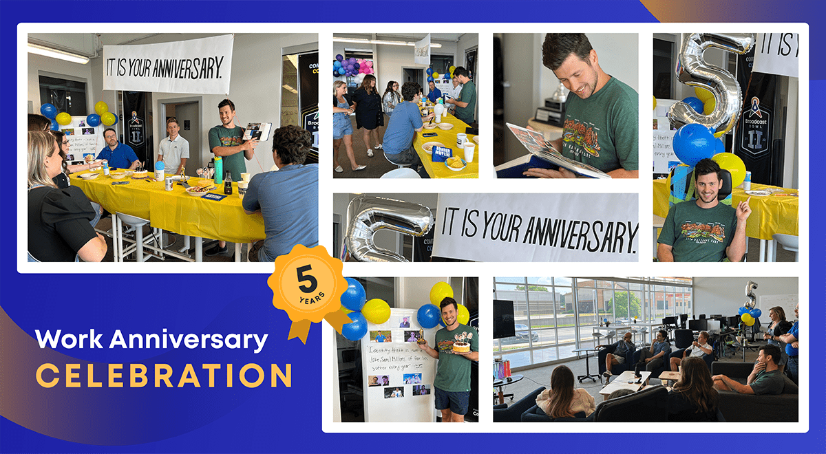 happy workiversary collage