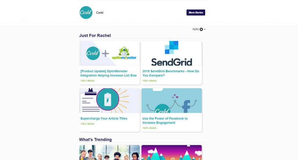 aptly web personalization