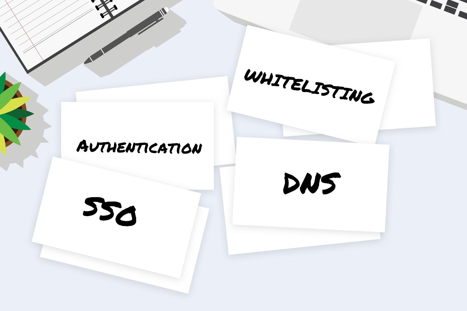 IT term flash cards for internal communications