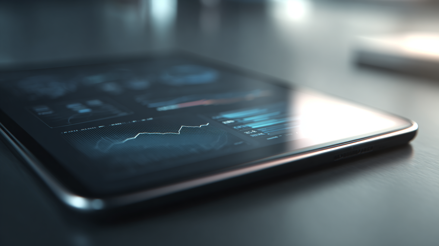 Blurred close-up of a tablet in a modern clinical setting with text announcing the Apex Performance & Longevity partnership