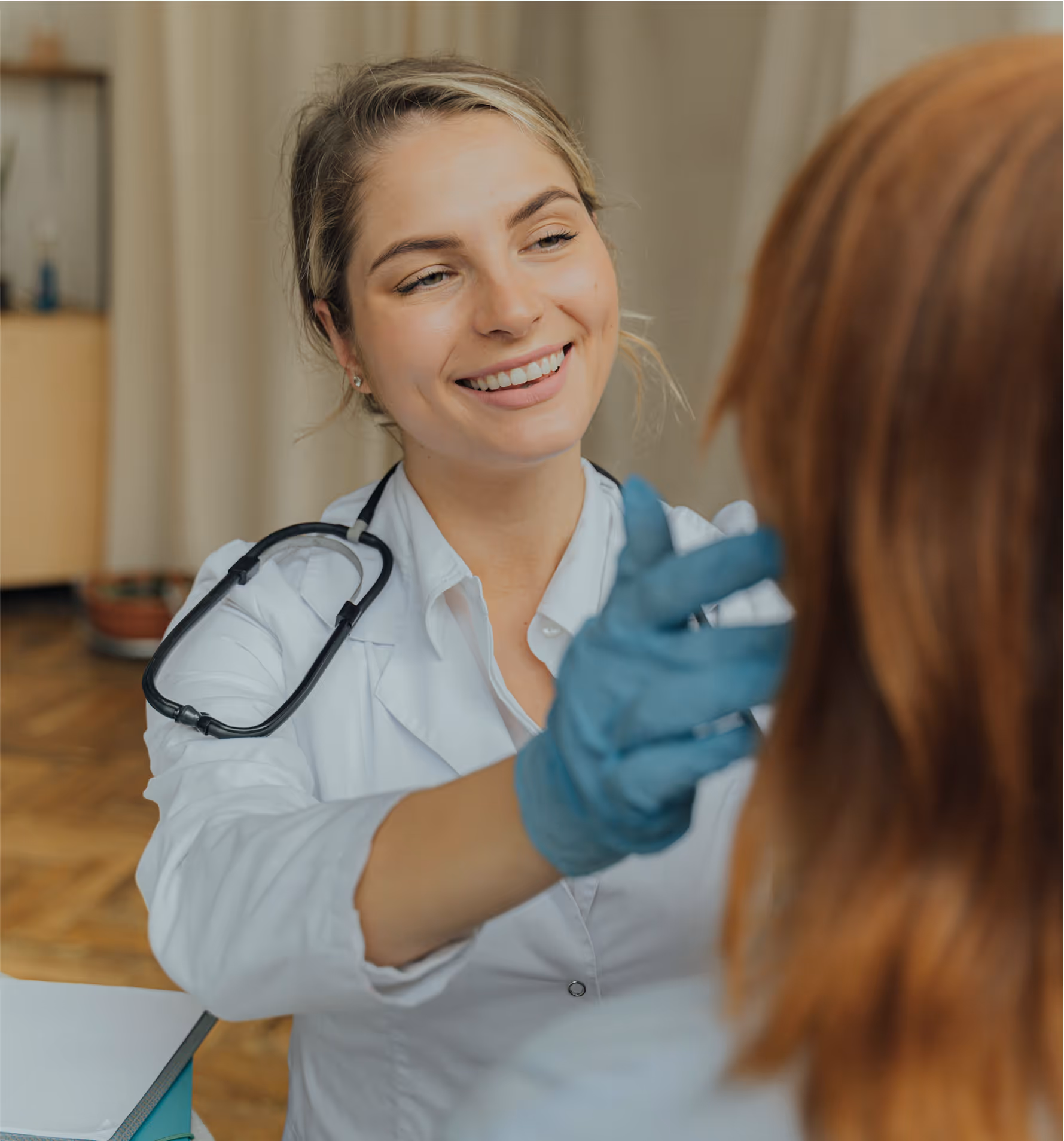 Nurse advising a traveller on vaccines and travel health