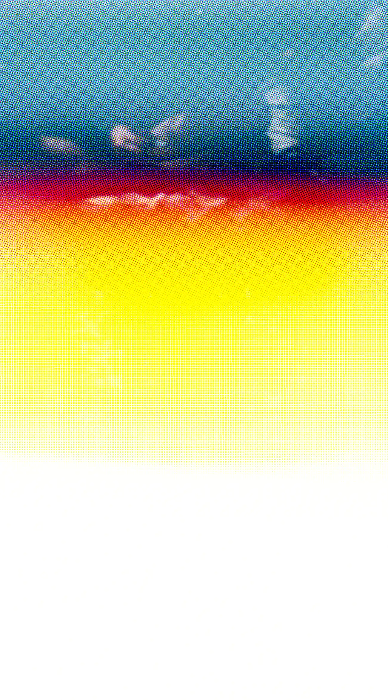 Dégradé artistique évoquant un lever de soleil, du bleu au jaune vif, symbole d’horizon et de mouvement collectif.