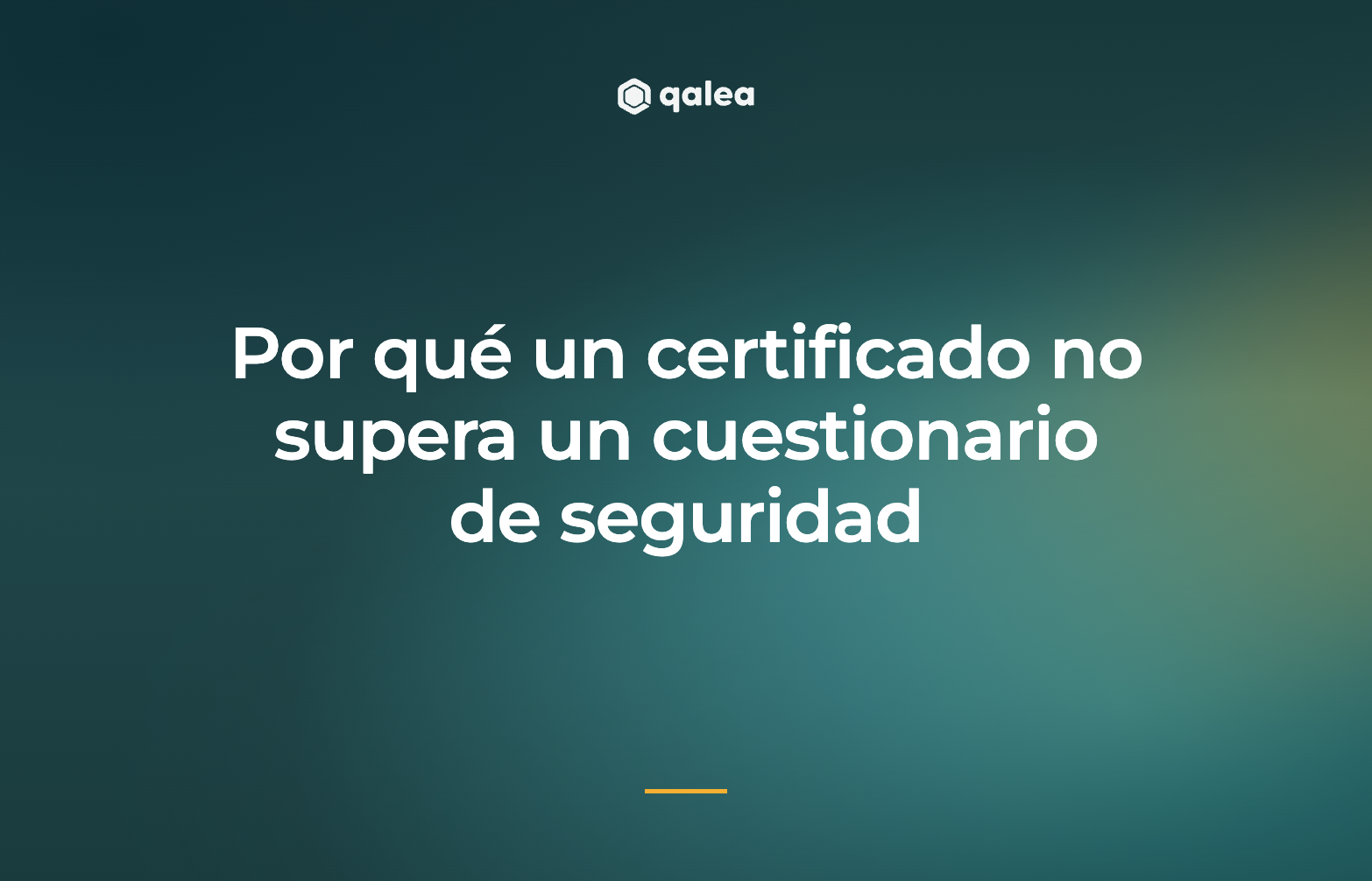 Por qué un certificado no supera un cuestionario de seguridad