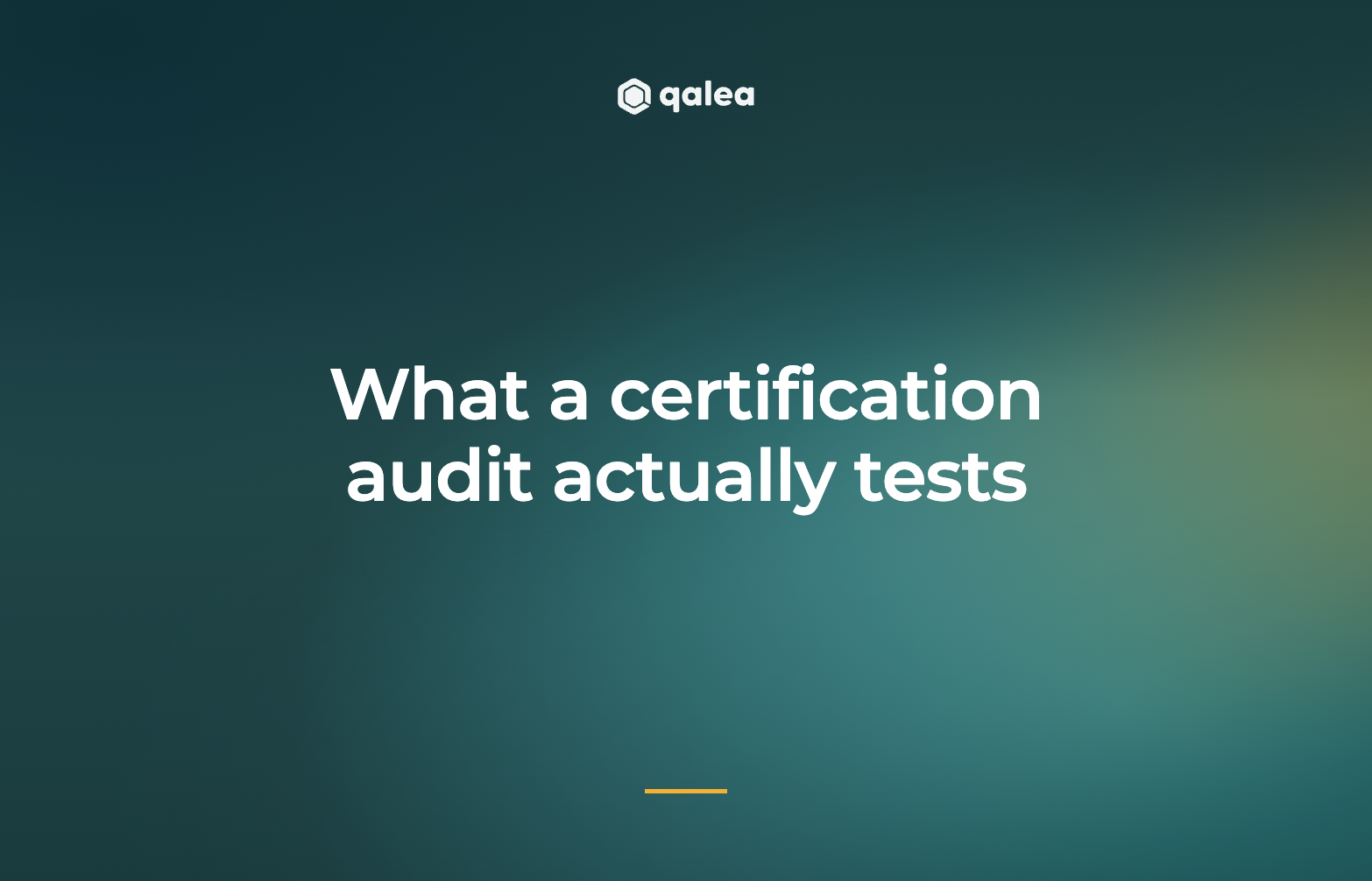 What a certification audit actually tests