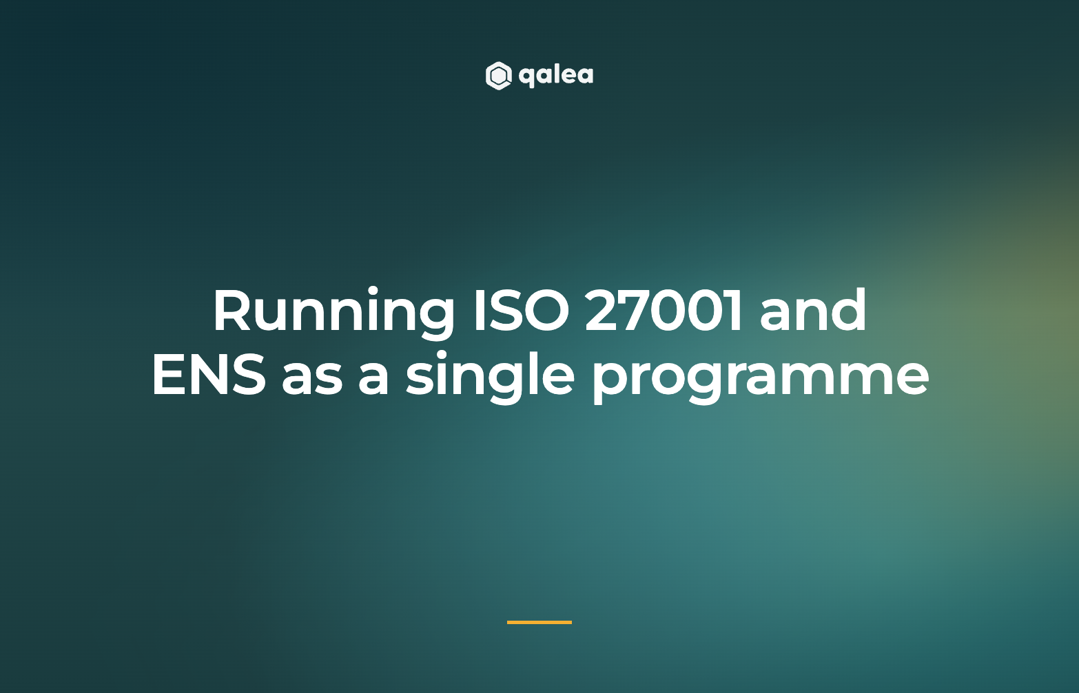 Running ISO 27001 and ENS as a single programme