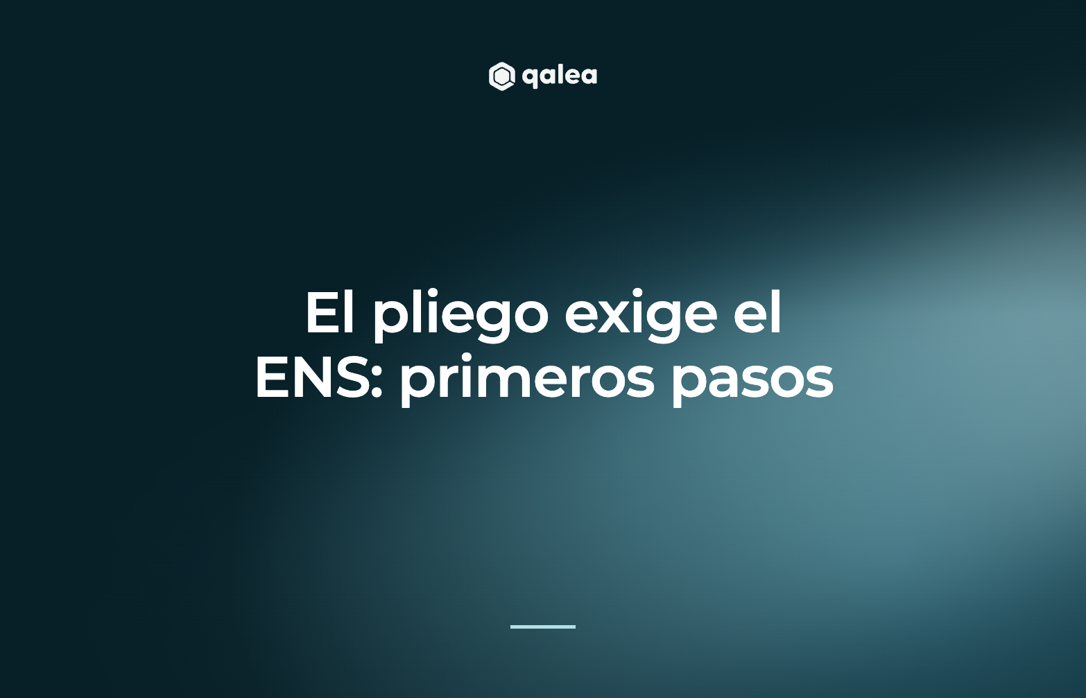 El pliego exige el ENS: primeros pasos