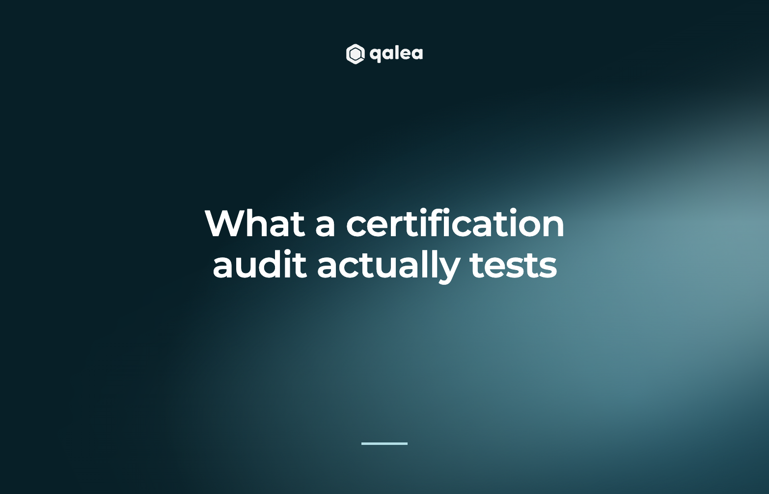 What a certification audit actually tests