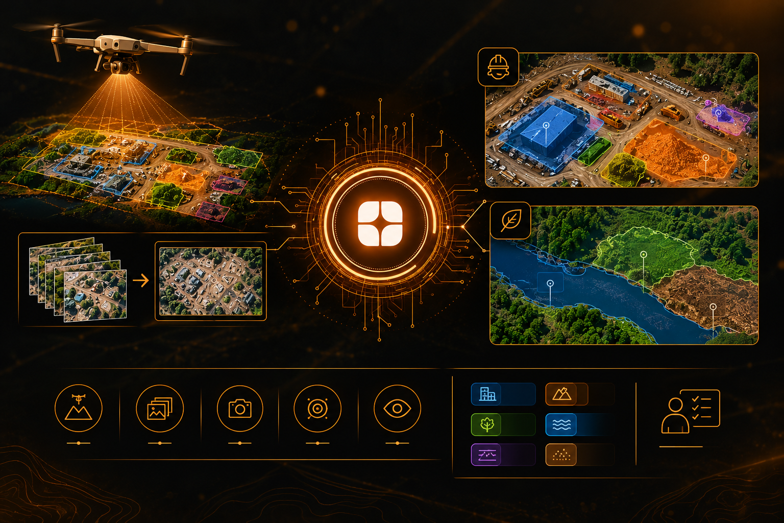 Drone Imagery Annotation for Site Inspection and Environmental Mapping