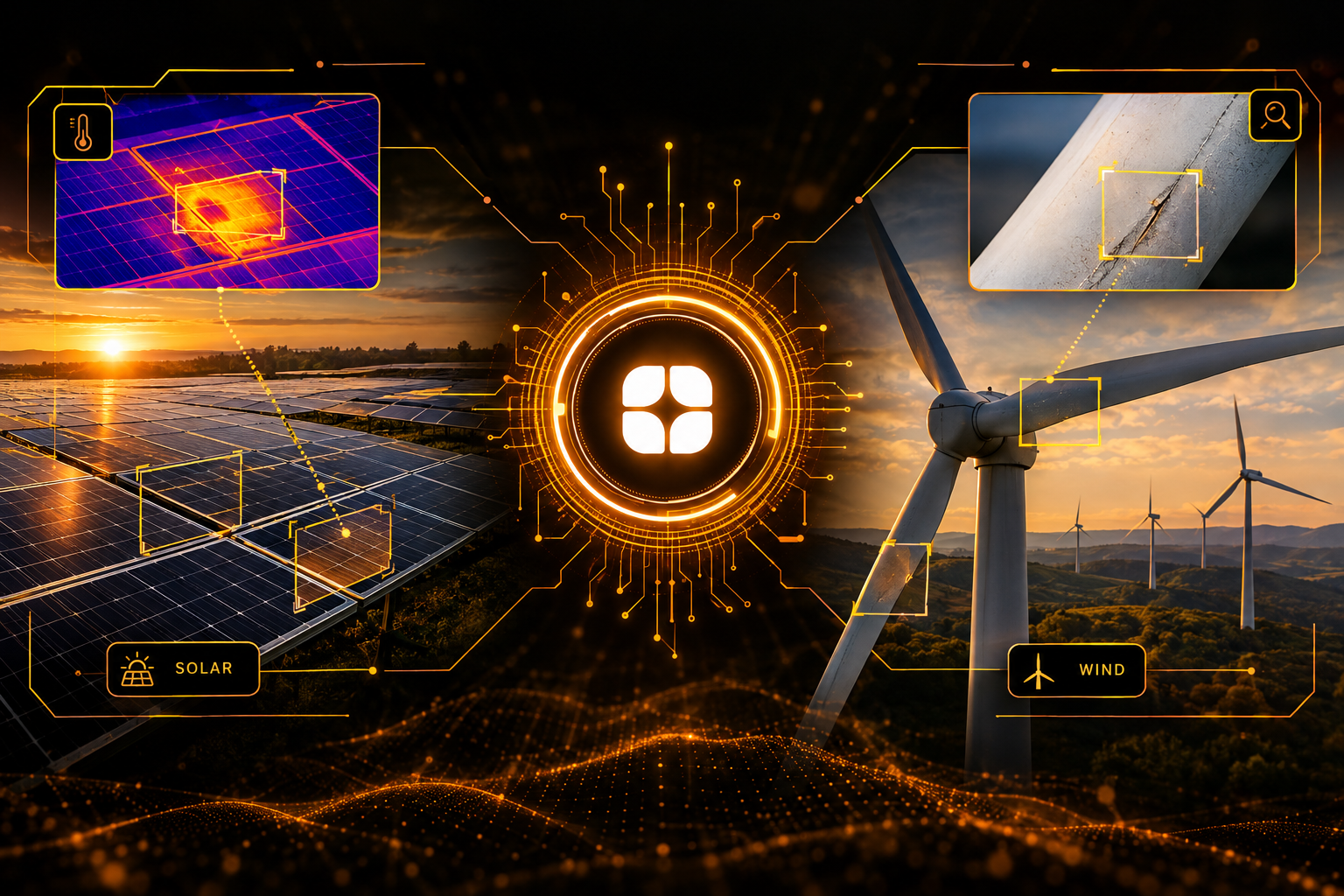 Solar Panel and Wind Turbine Defect Imagery Annotation: Reading Heat, Glare, and Wear