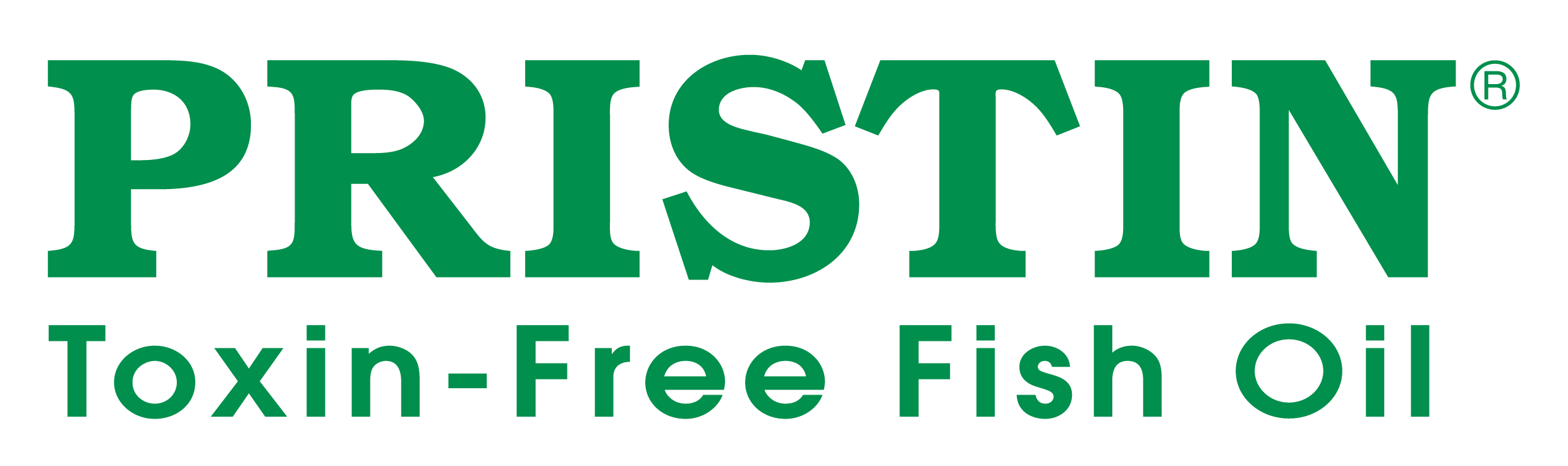 PRISTIN logo with the tagline Toxin-Free Fish Oil in green text.