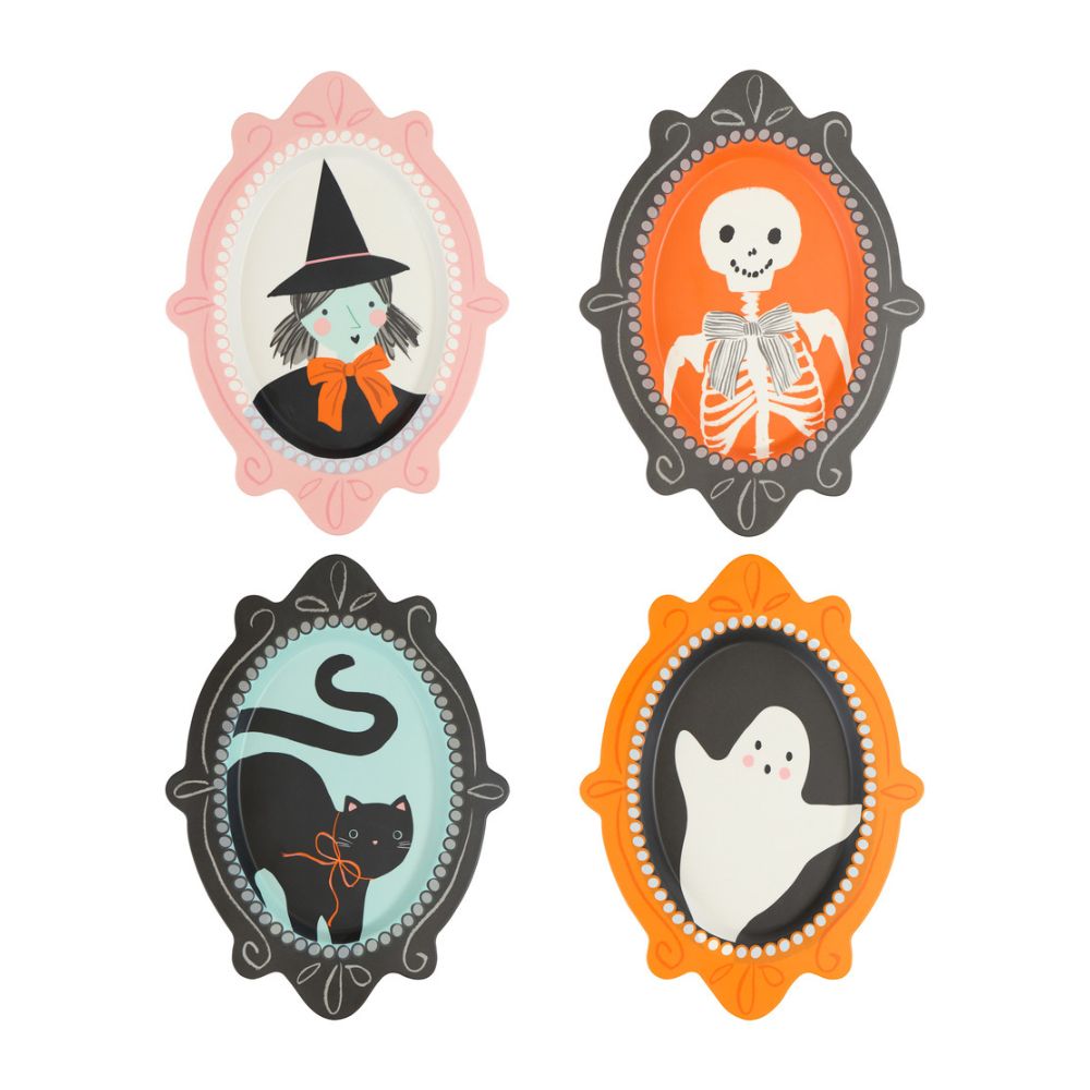 Meri Meri - Halloween Set herbruikbare borden ovaal