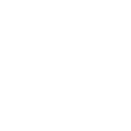 Facebook logo icon in black on a white rounded square background.