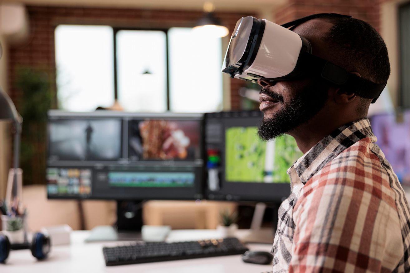 Man wearing VR Headset