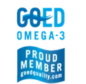 GOED Omega-3 Proud Member certification badge.
