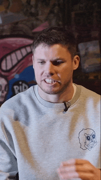 Screenshot of a man being interviewed