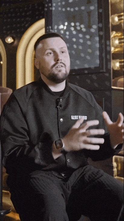 Screenshot of a man being interviewed
