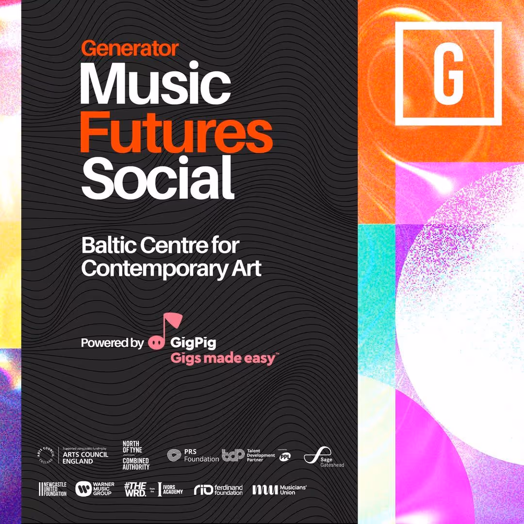 An artistic representation of music futures at the Baltic Centre for Contemporary Art, showcasing innovative soundscapes