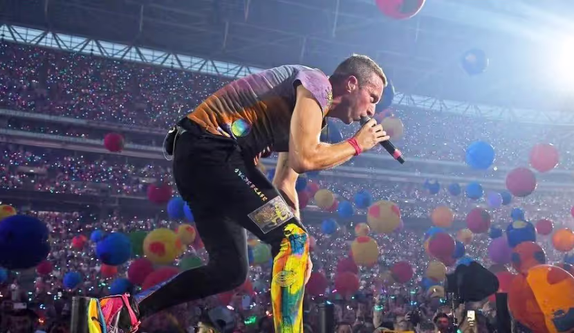 A collage of three artists in one image: Taylor Swift, Beyonce and Coldplay