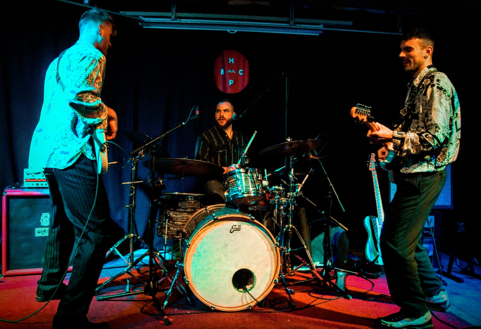 Trio playing live
