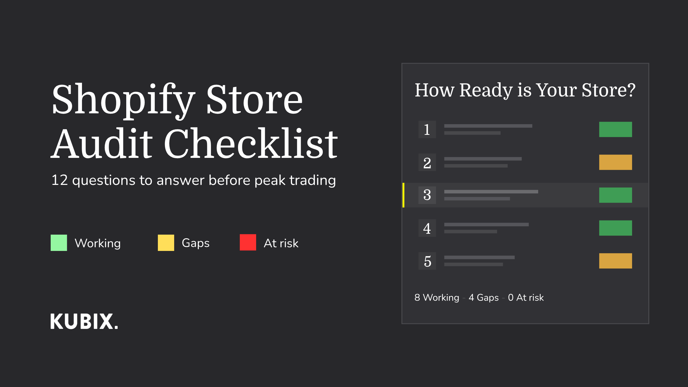 Shopify Store Audit Checklist: 12 Questions to Answer Before Peak Trading