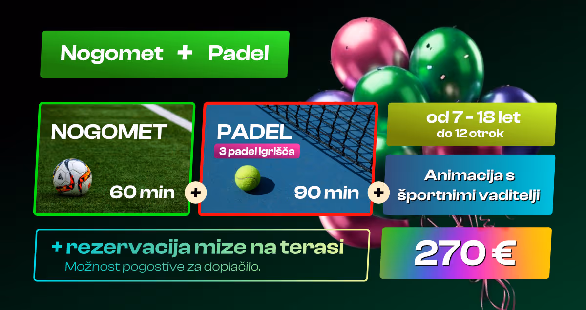 Otroški rojstni dan v Multisport areni – program 1