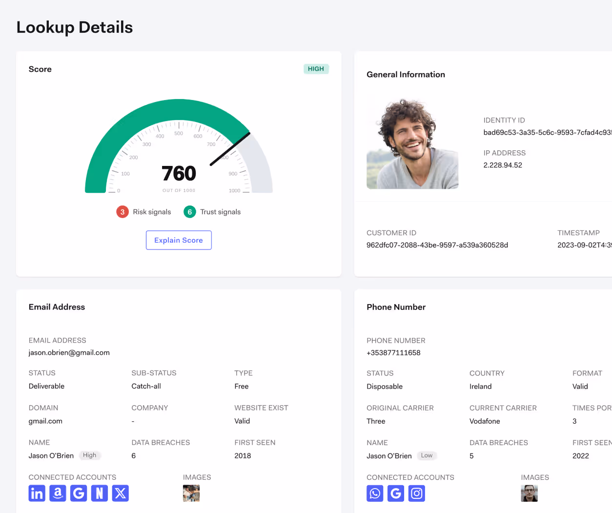 Verify users with open source intelligence