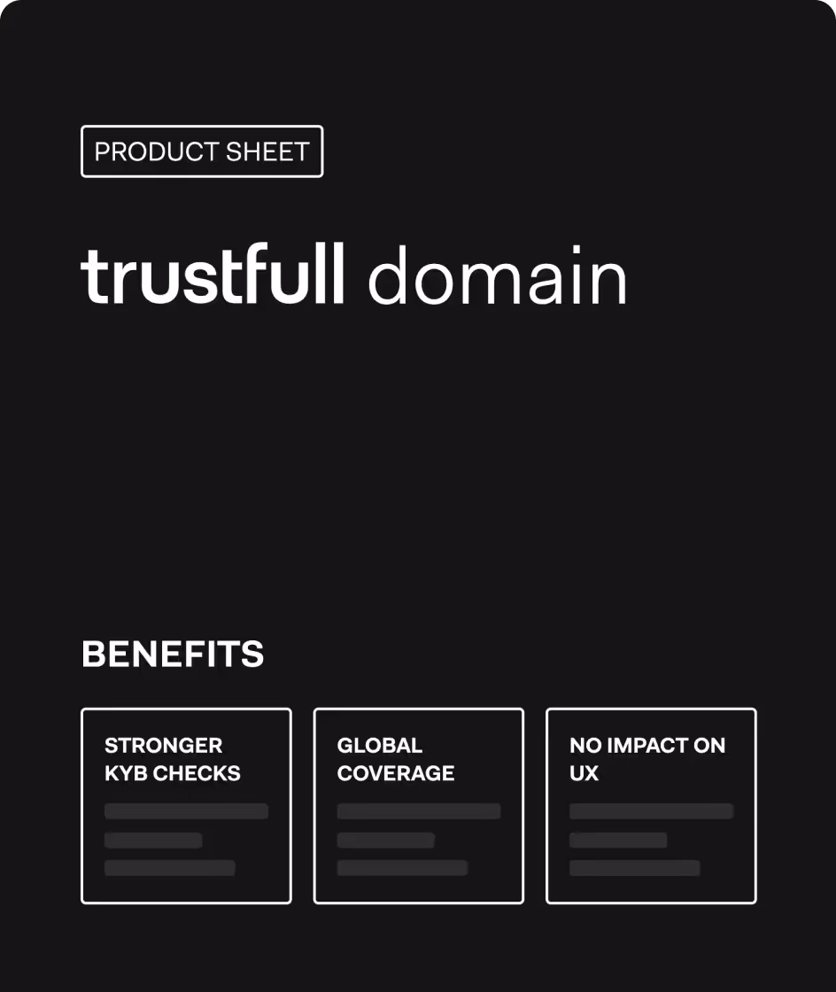 Trustfull Domain product sheet