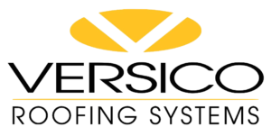 Versico Roofing Systems logo with stylized yellow and black design.