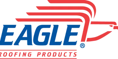 Eagle Roofing Products company logo with stylized red eagle head and wings.