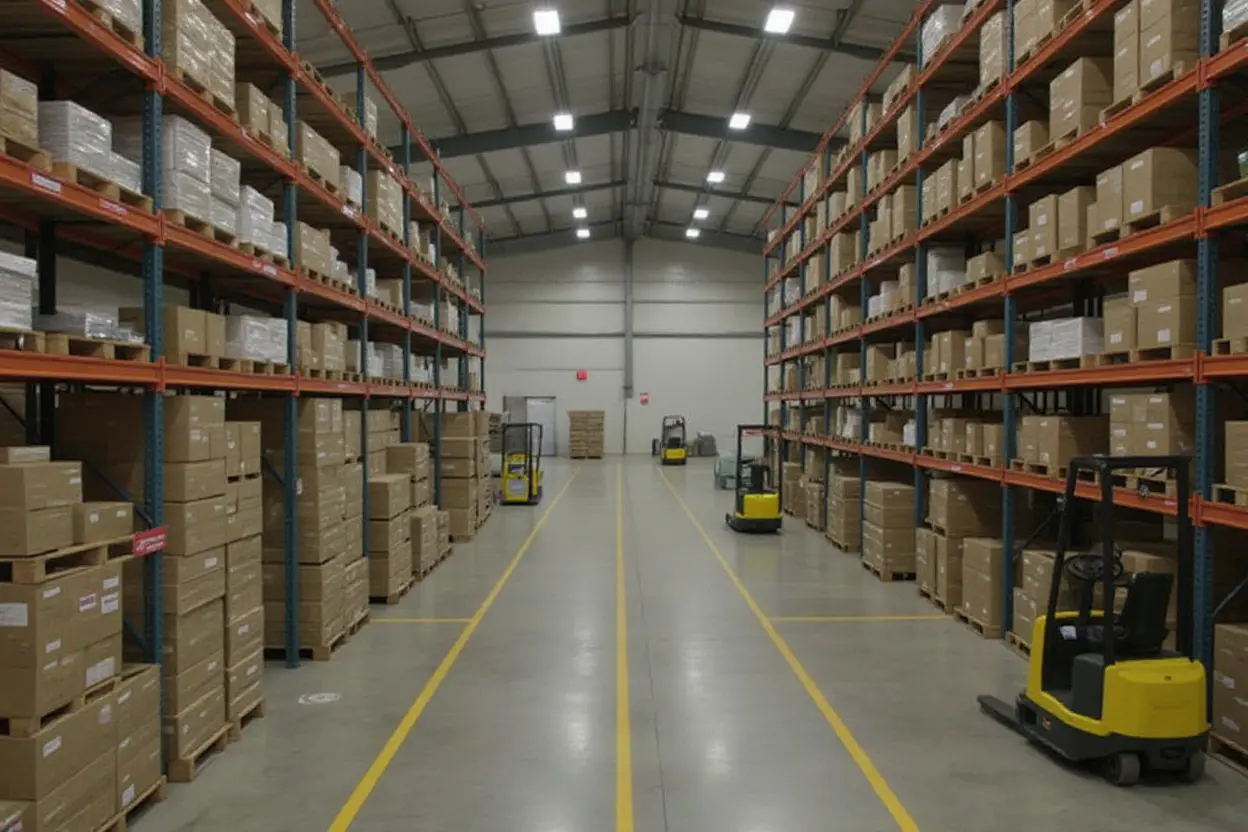 Warehousing operations with material handling equipment and storage systems#1.6