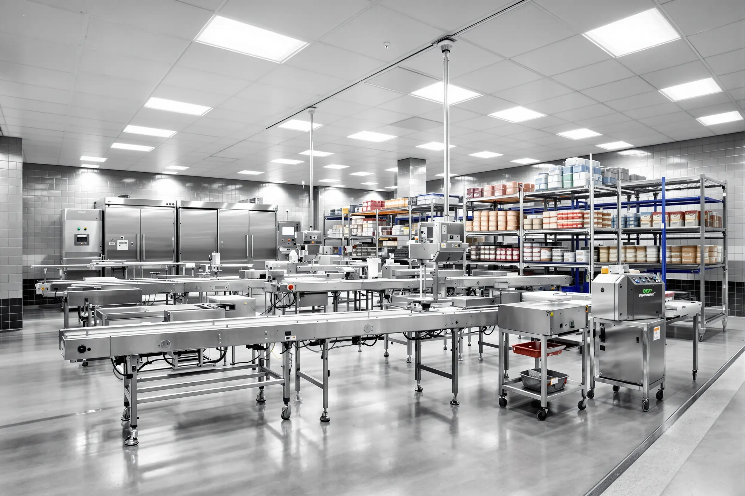 Food service facility with specialized material handling and storage equipment#1.6