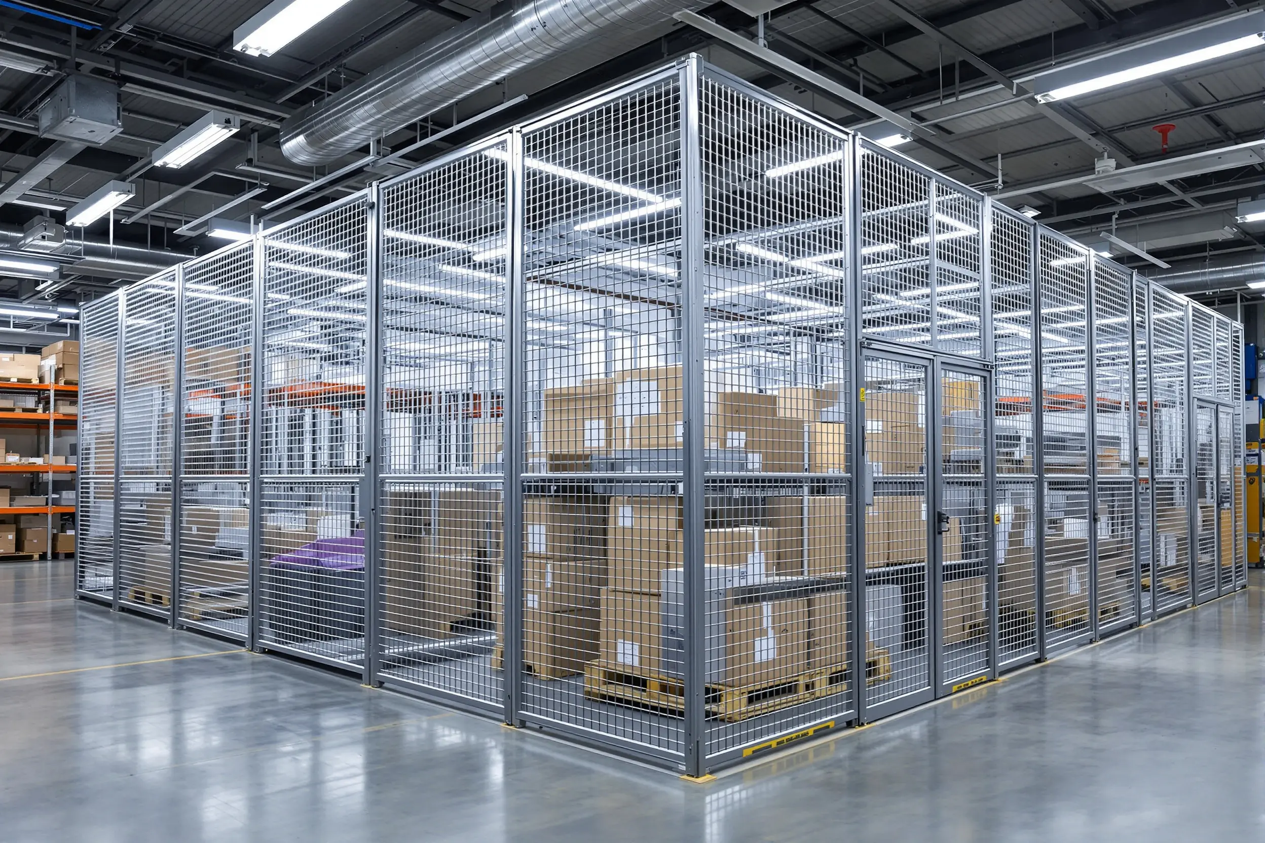 Retail store secure storage and loss prevention cage systems#1.5