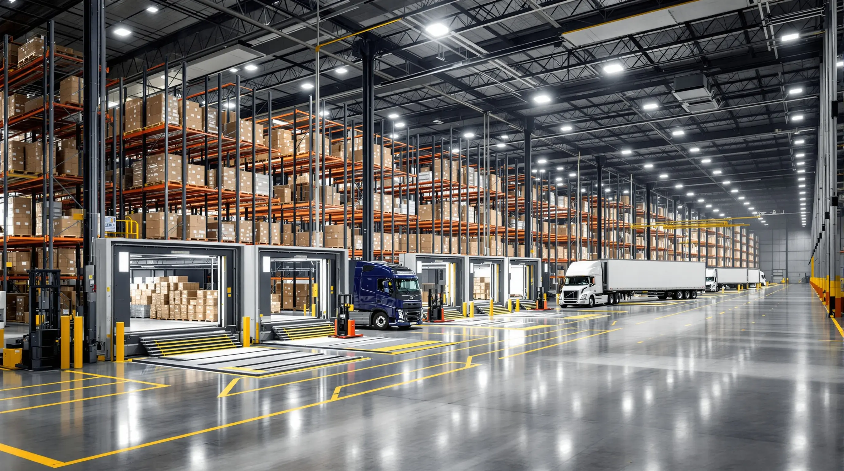 Warehousing and distribution center with dock lift systems for efficient material handling operations#1.9