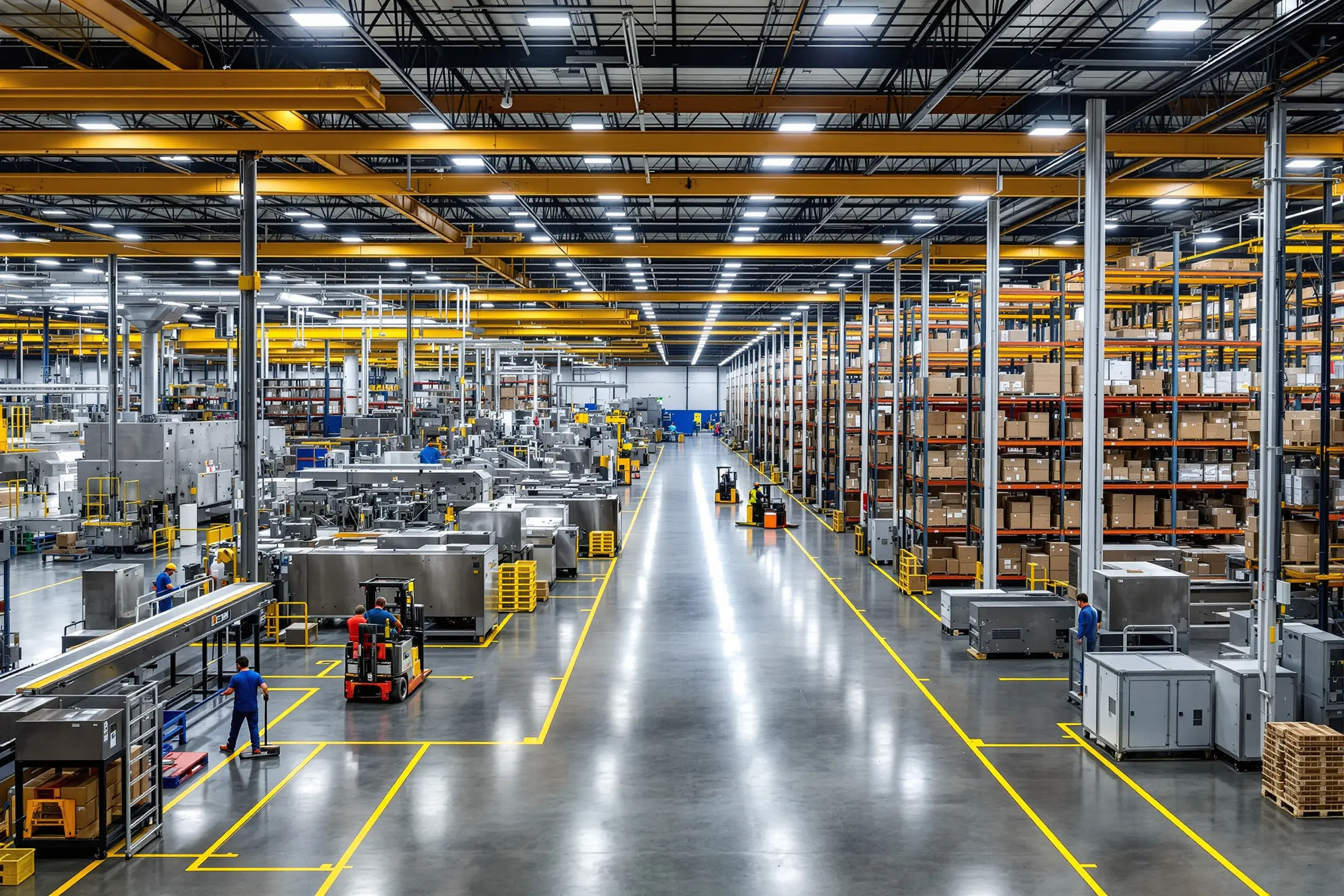 Manufacturing plants with industrial equipment and production line storage requirements#1.5