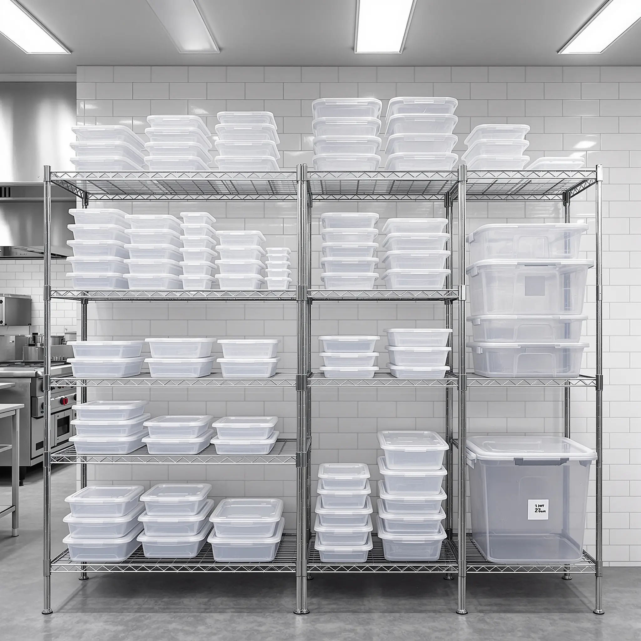 Food service industry storage solutions with customizable plastic containers#1.0