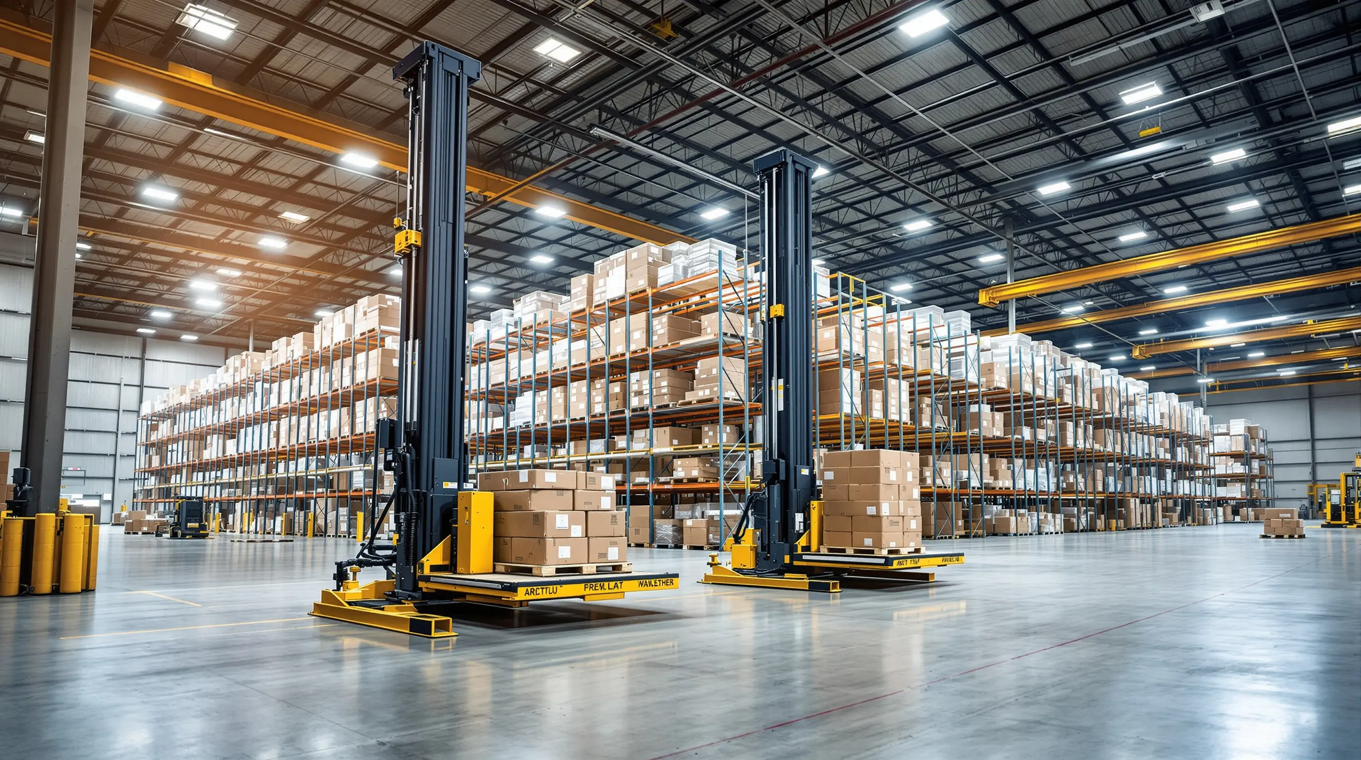 Warehousing facilities using pneumatic lift equipment for load positioning and material handling operations#1.9