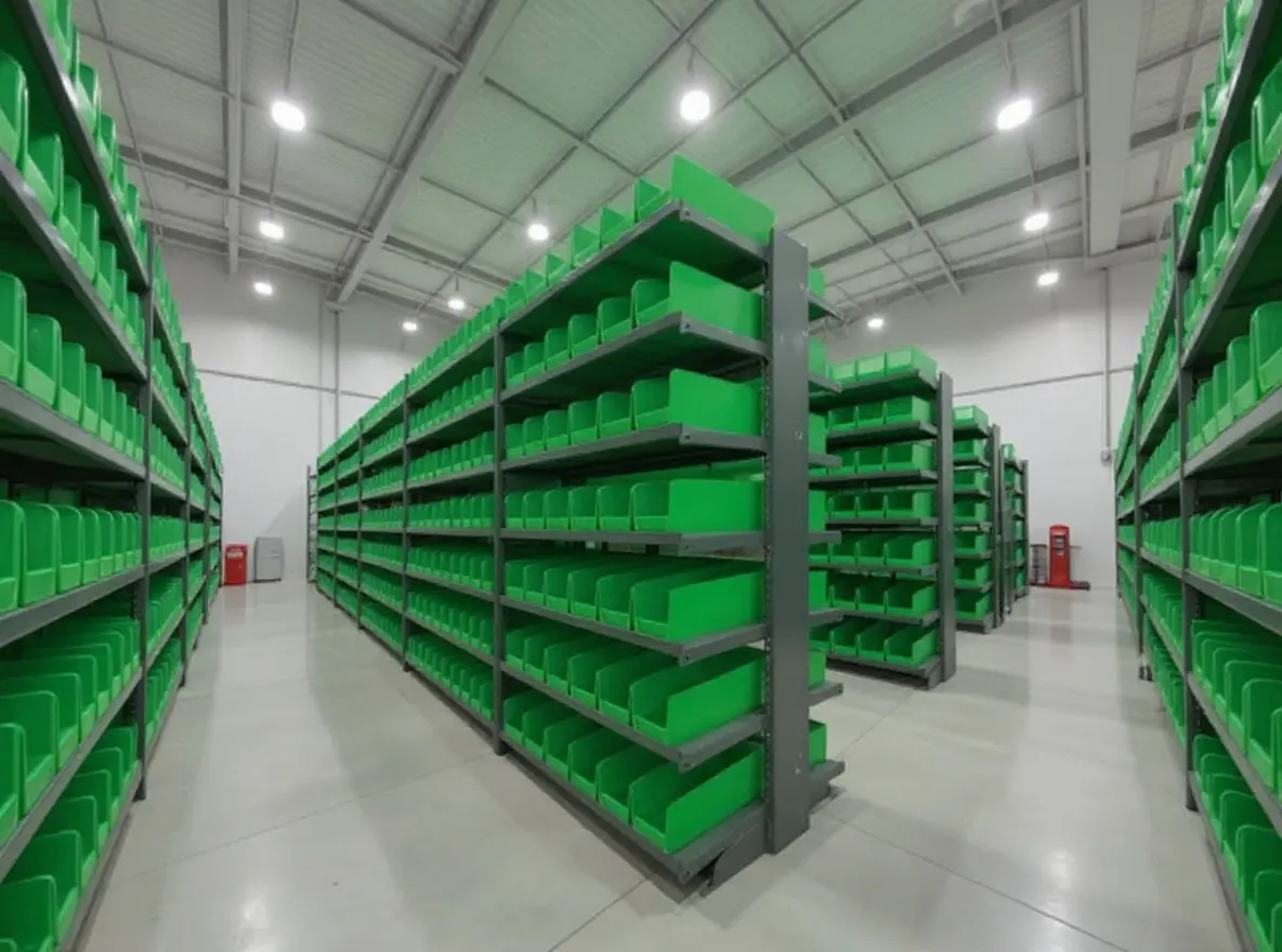 Warehousing operations with organized shelf bin systems for efficient inventory management#1.3