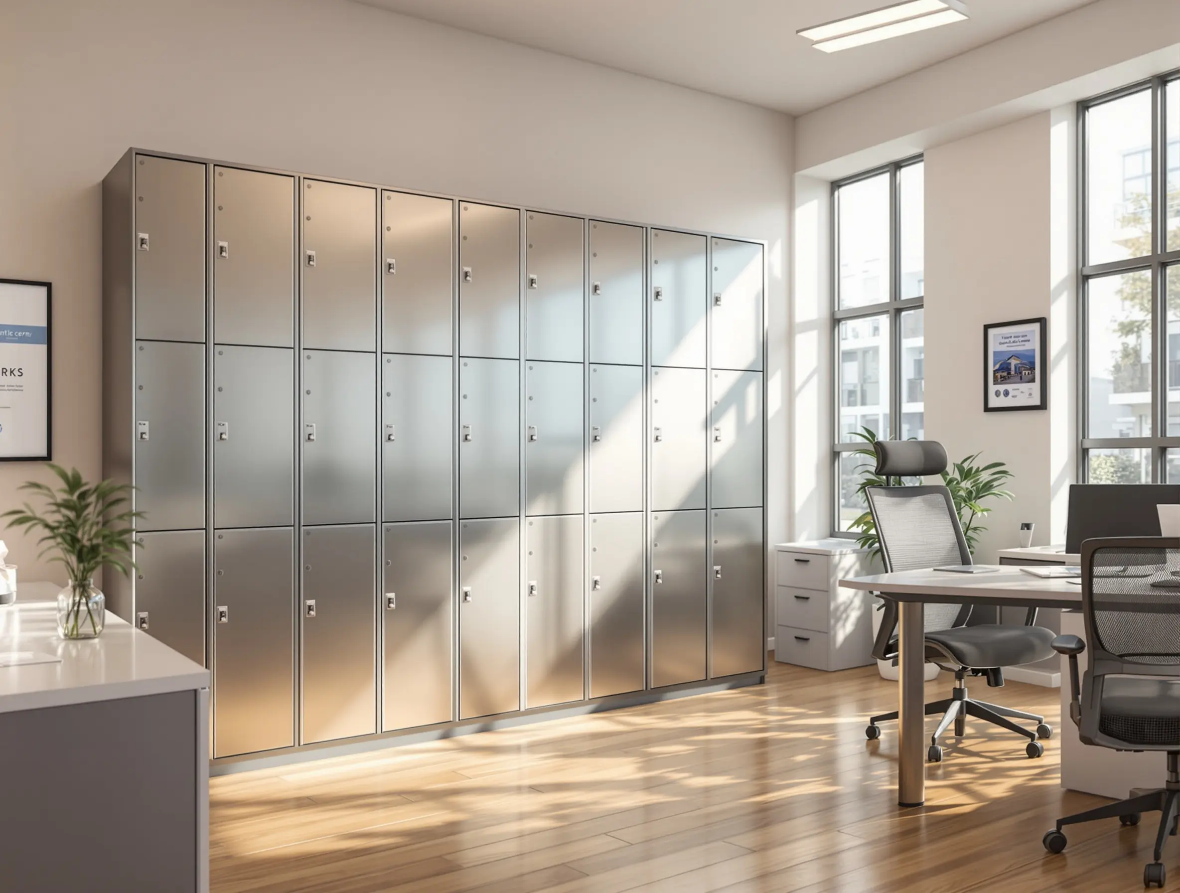Property management office with storage locker solutions#1.2