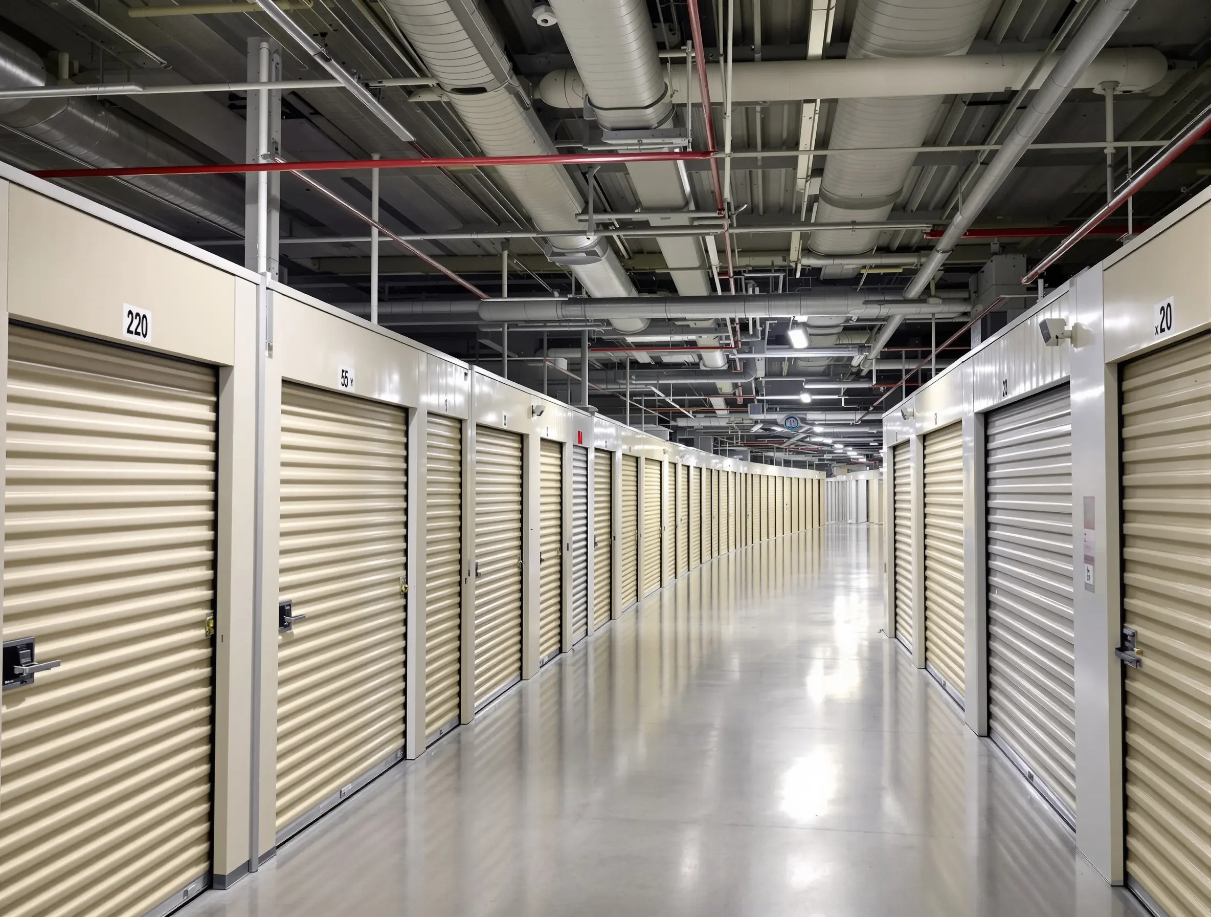 Self storage facility with secure tenant storage lockers#1.2