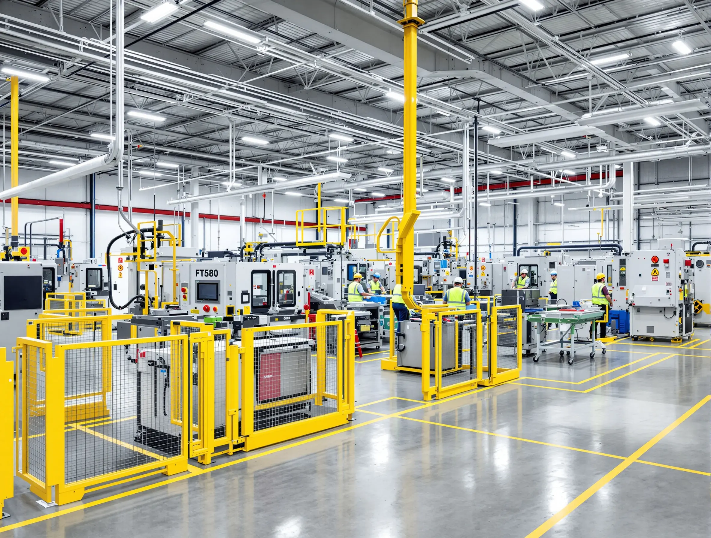 Manufacturing facility with industrial equipment protection and safety compliance systems for worker protection#1.3