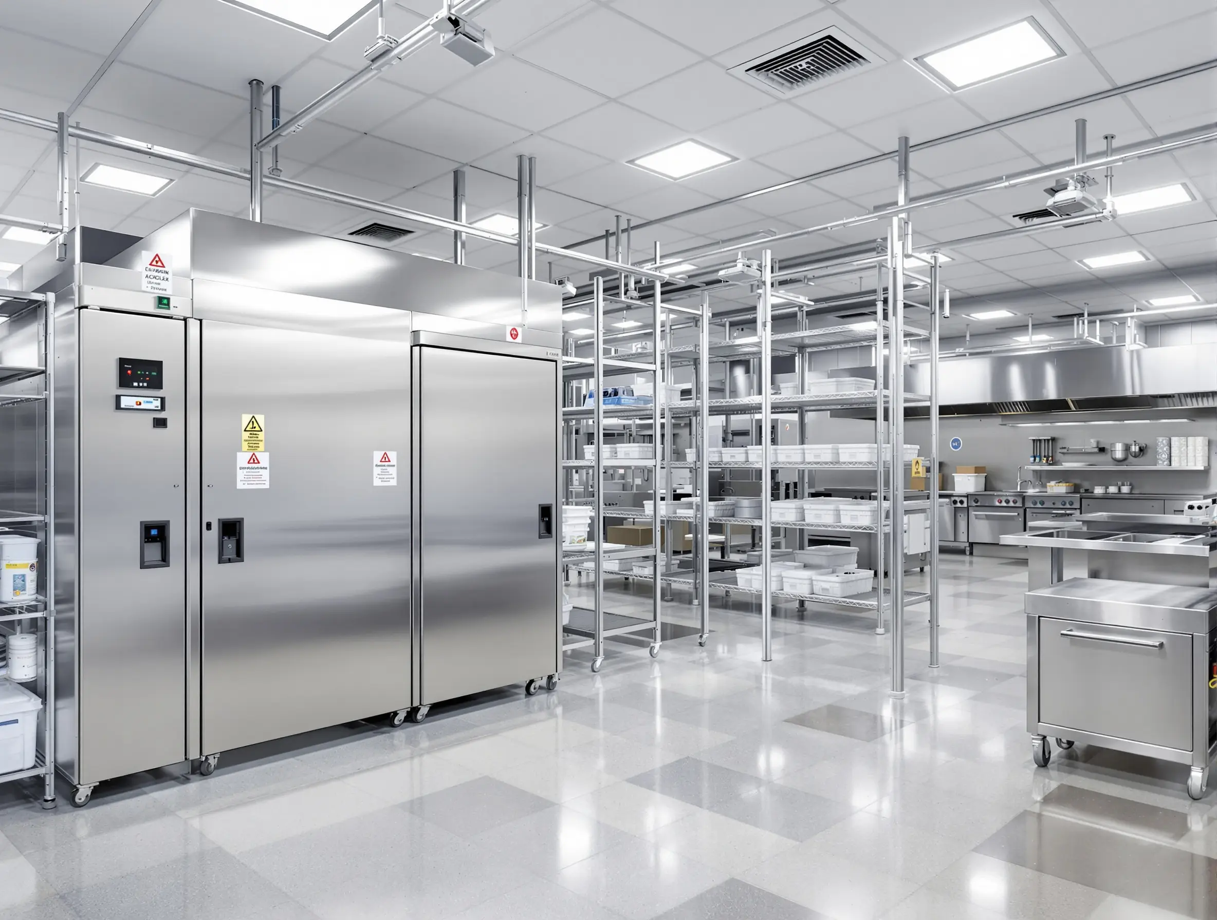 Food service facility with secure storage areas and controlled access systems for inventory and supply management#1.3